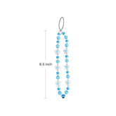 Beaded Wristlet Phone Lanyard with Floral Decor