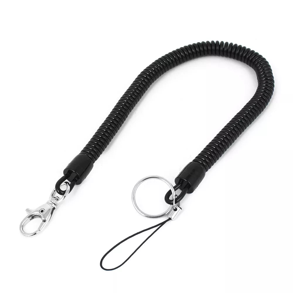 Elastic Coiled Lanyard with Lobster Clasp for Phone & Keys