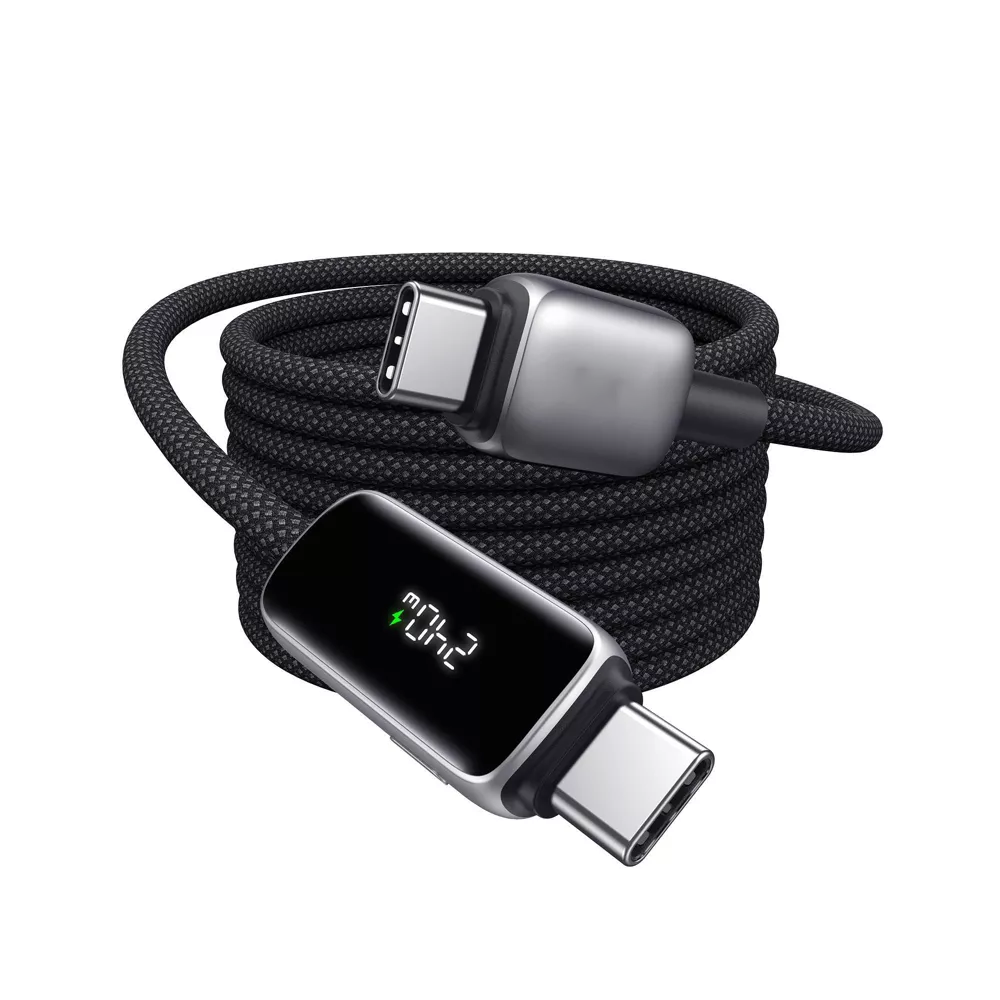 Digital Display USB-C to USB-C Braided 240W Fast Charging Cable