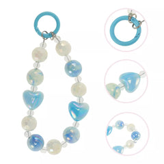 Heart Beaded Decor Phone Lanyard Charm