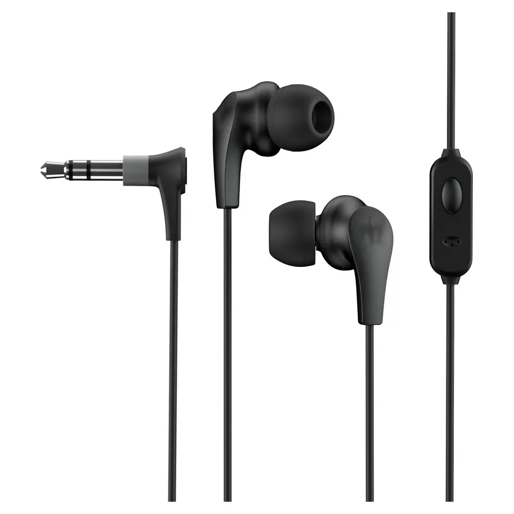 3.5mm Right-Angle TRRS Wired In-Ear Earbuds With Universal Inline Microphone