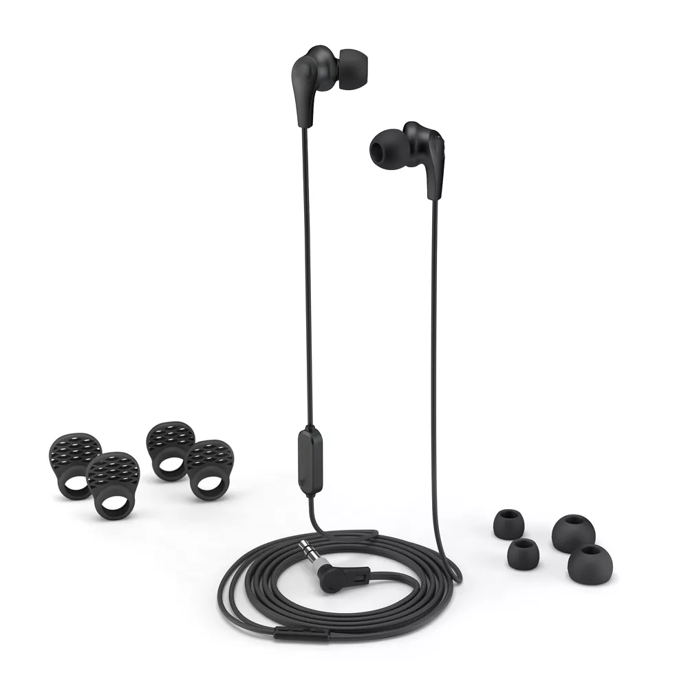 3.5mm Right-Angle TRRS Wired In-Ear Earbuds With Universal Inline Microphone
