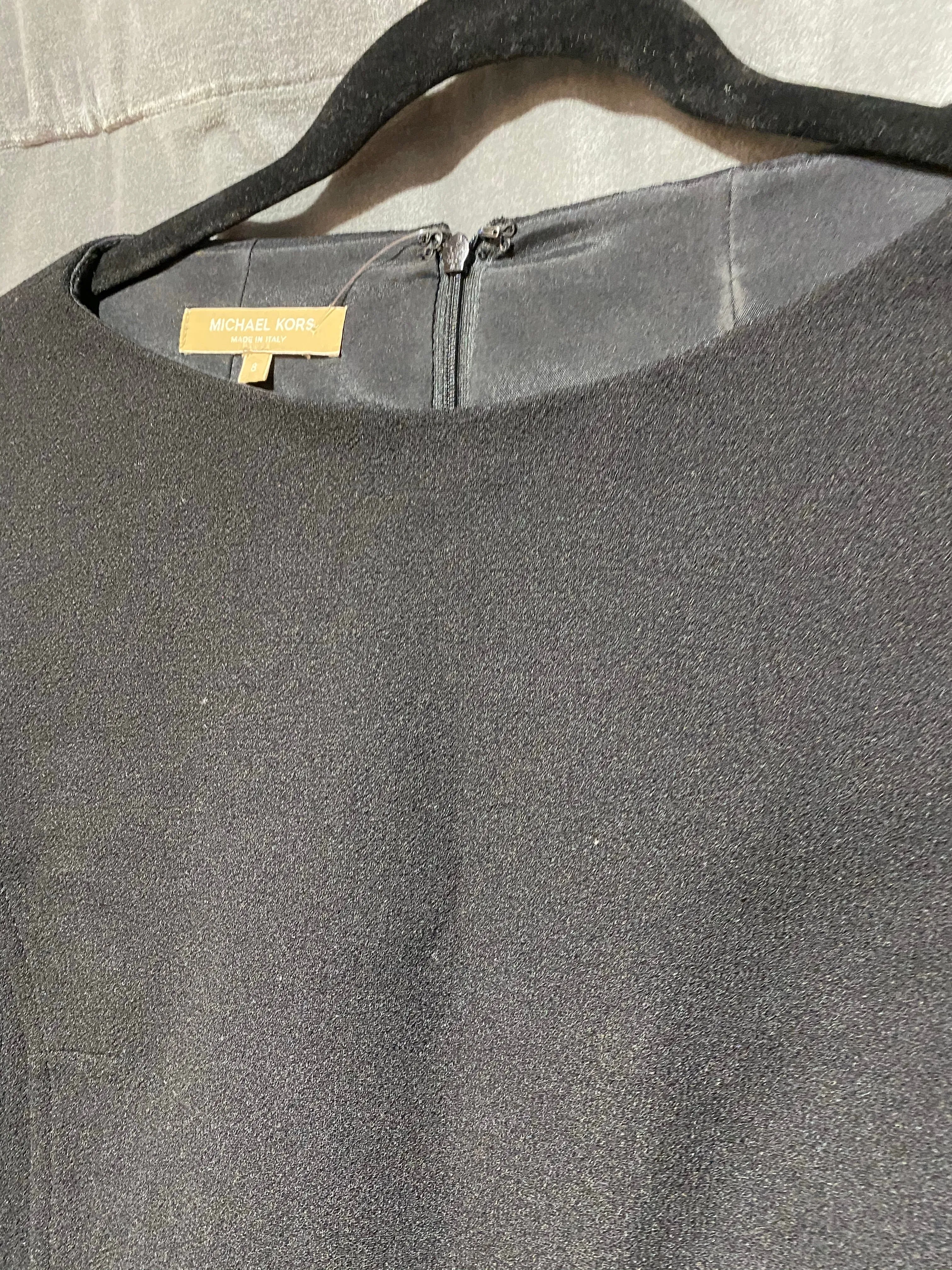 Michael Kors Black Three Quarter Sleeve Shift Dress